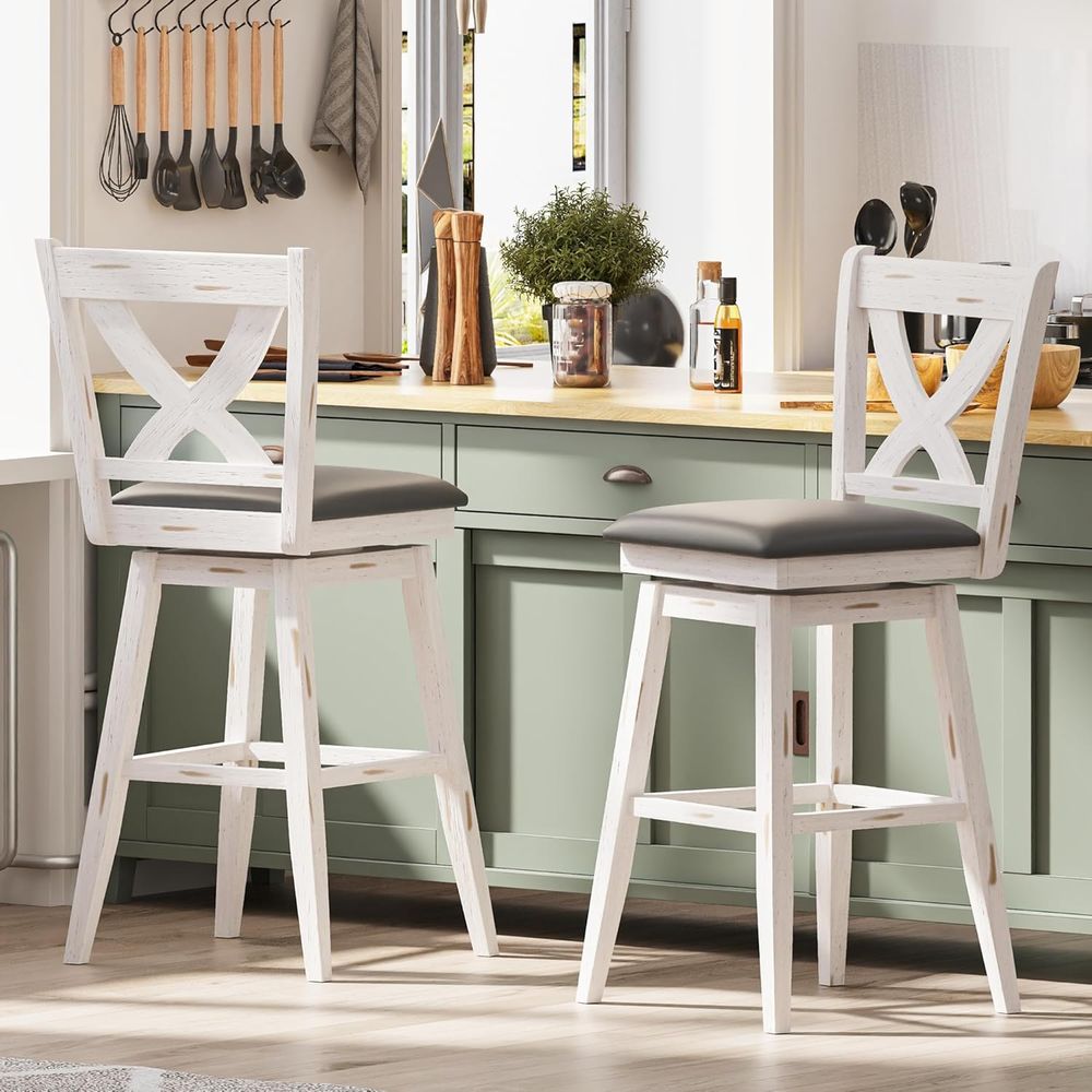 Commercial Kitchen Set - Swivel Barstools Set o 2, 29