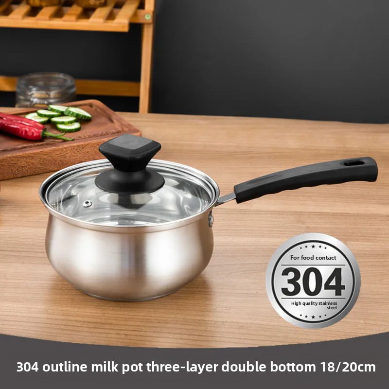 Soup Kettle Warmer - Kitchen 304 Stainless Steel Stewpan Saucepan