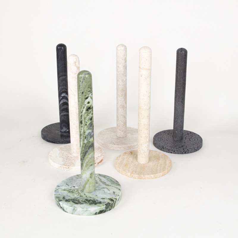 Commercial Kitchen Towels - Custom Natural Travertine Paper Towel Holder