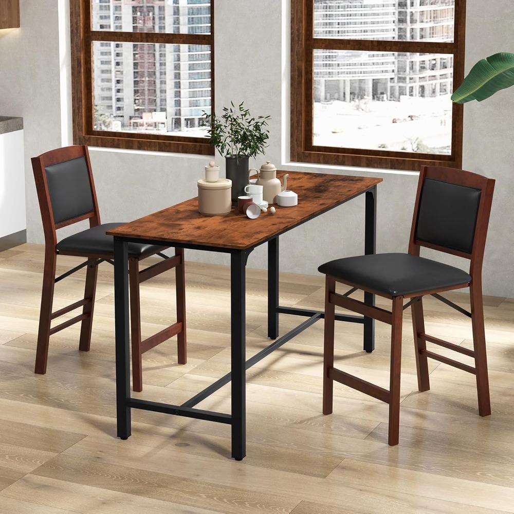 Commercial Kitchen Set - Set of 2 Counter Height Chairs,
