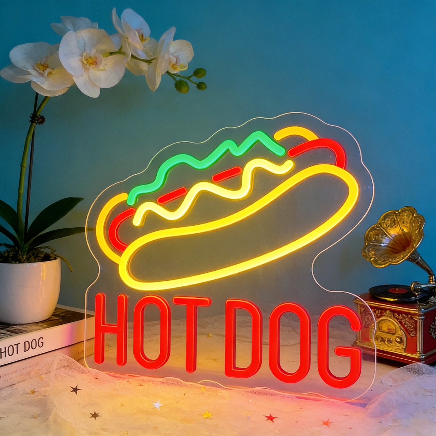HOT DOG Neon Sign Food Shaped  - Commercial Kitchen Windows review and price