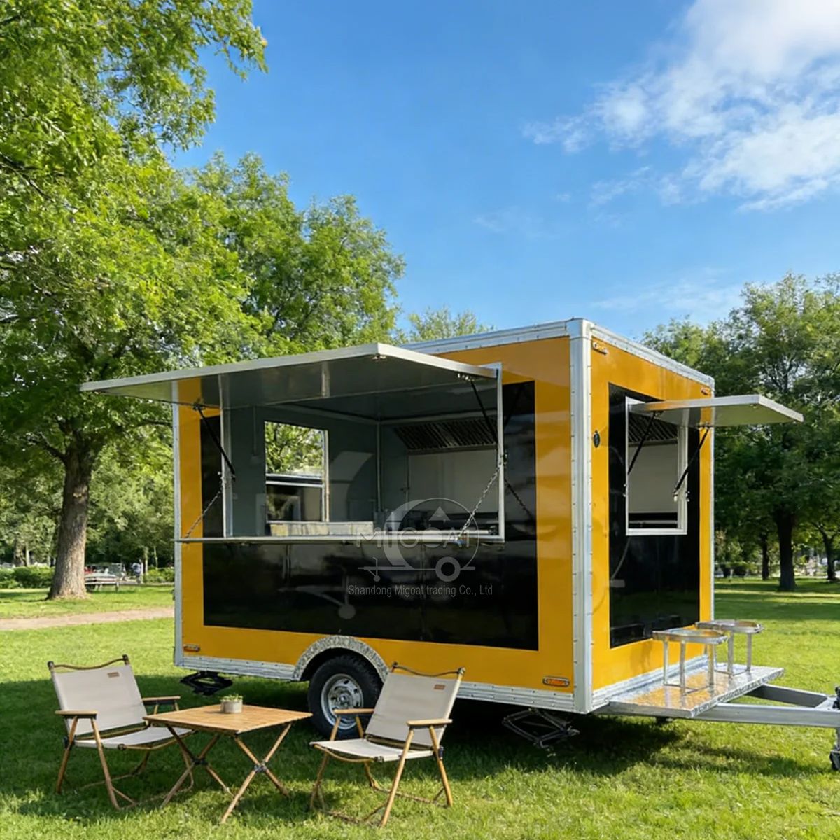 Yellow Black Food Truck Mobile - Commercial Kitchen Windows review and price