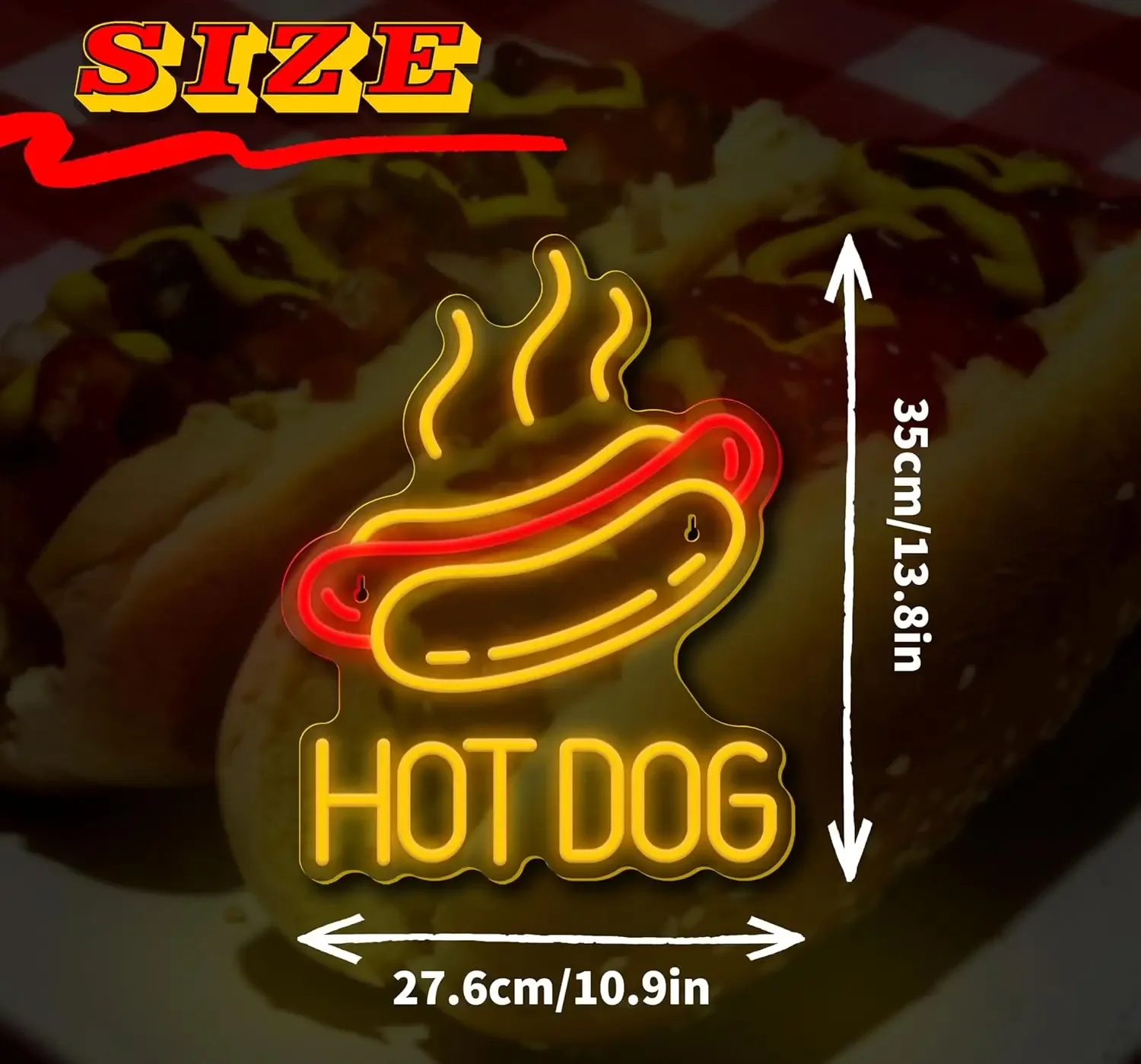 Hot Dog LED Neon Sign for Wall - Commercial Kitchen Windows review and price