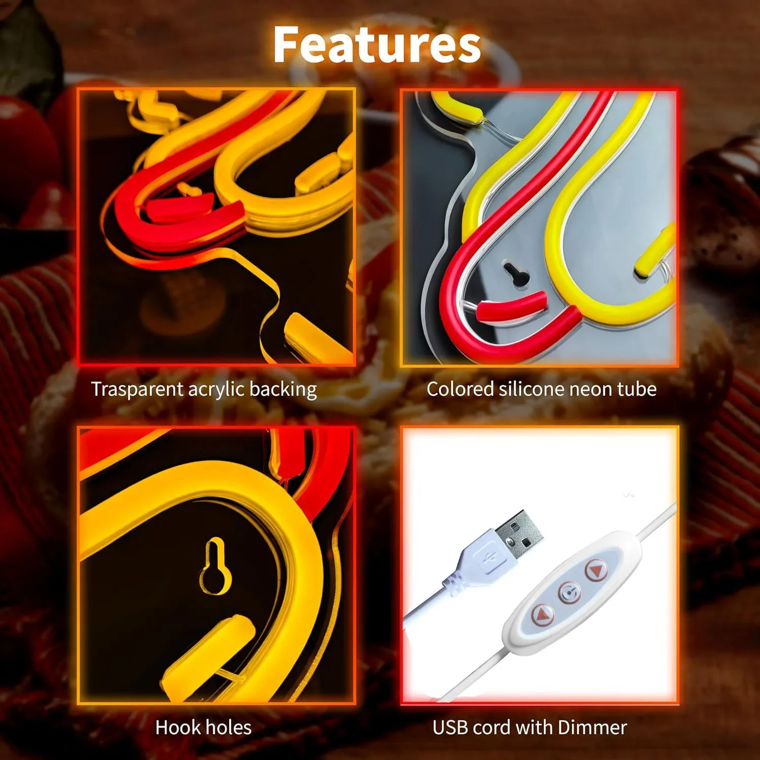 Hot Dog LED Neon Sign for Wall - Commercial Kitchen Windows review and price