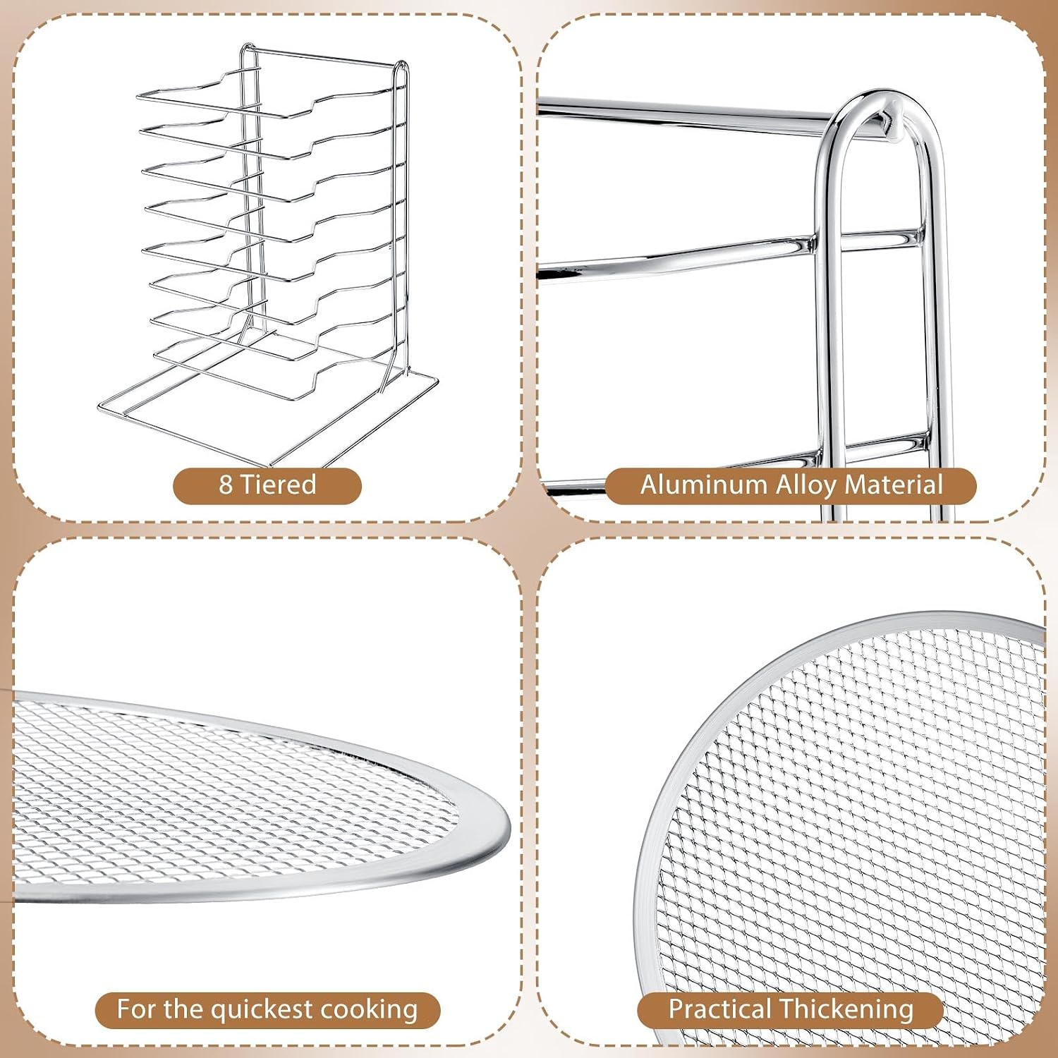 Pizza Rack 8 Tiered Stand With - Commercial Kitchen Set review and price