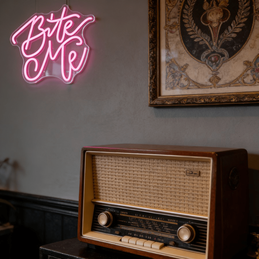 Bite Me Pink LED Neon Sign USB - Commercial Kitchen Ideas review and price