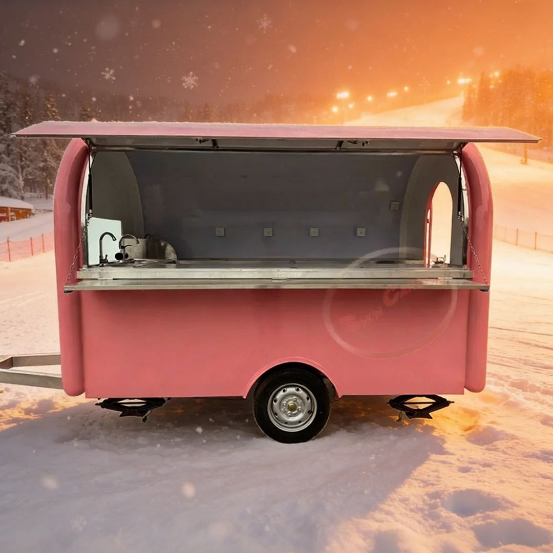 Pink Fiberglass Food Trailer C - Commercial Kitchen Windows review and price