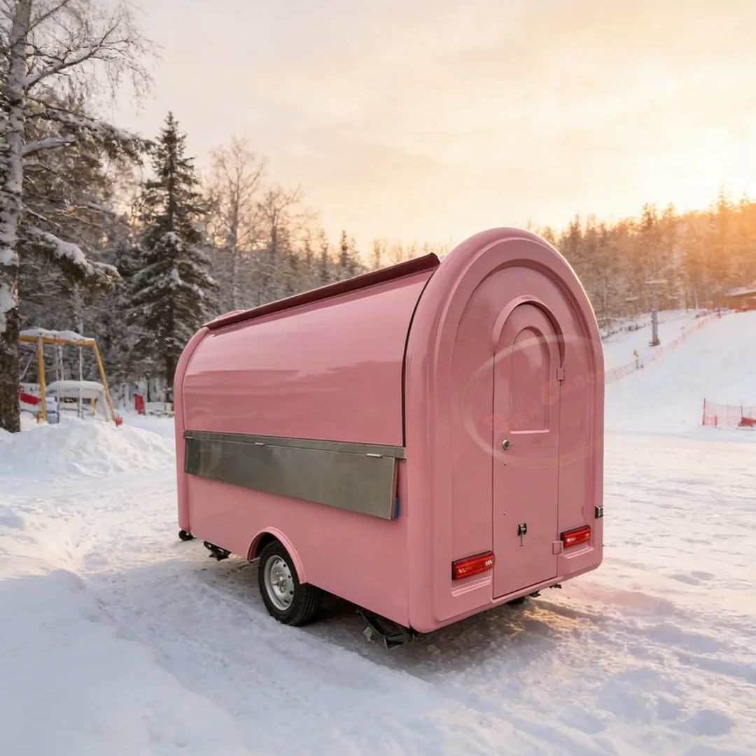 Pink Fiberglass Food Trailer C - Commercial Kitchen Windows review and price