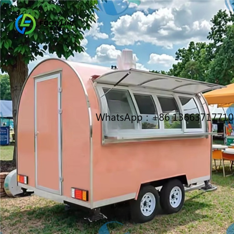 Customized Round Food Trailer  - Commercial Kitchen Windows review and price