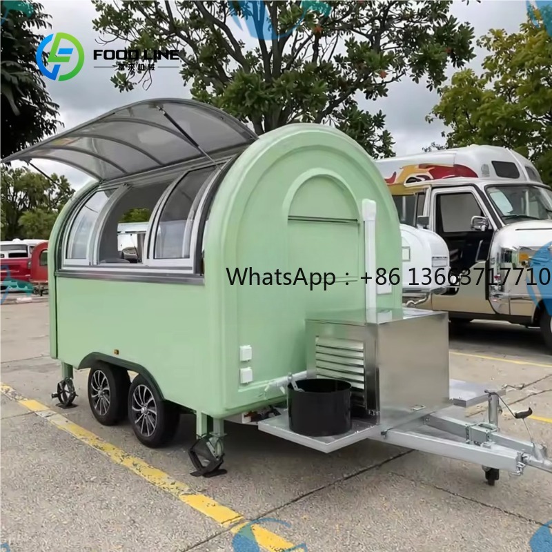 Customized Round Food Trailer  - Commercial Kitchen Windows review and price
