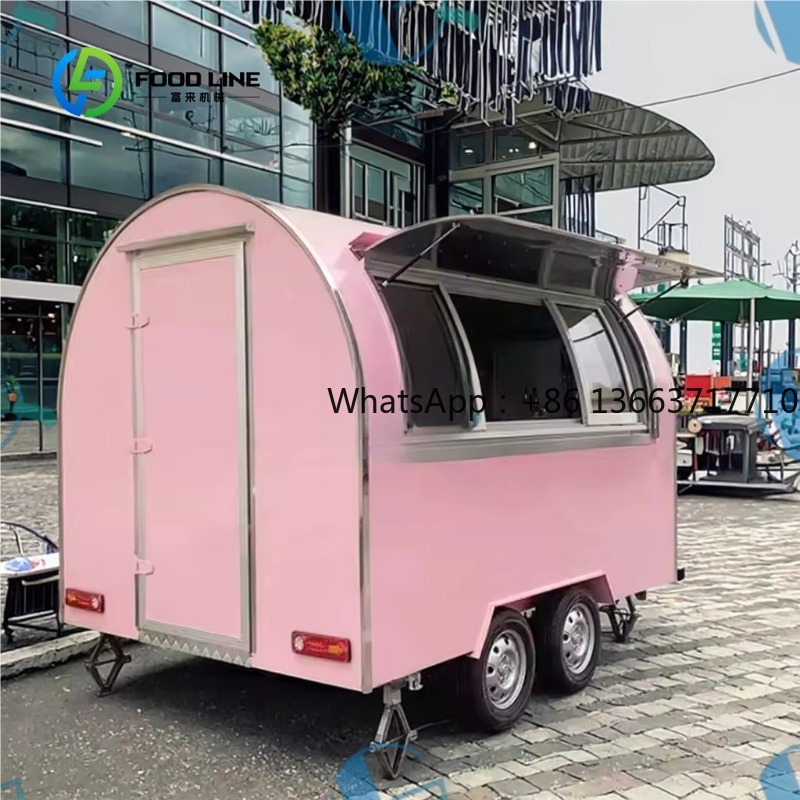 Customized Round Food Trailer  - Commercial Kitchen Windows review and price