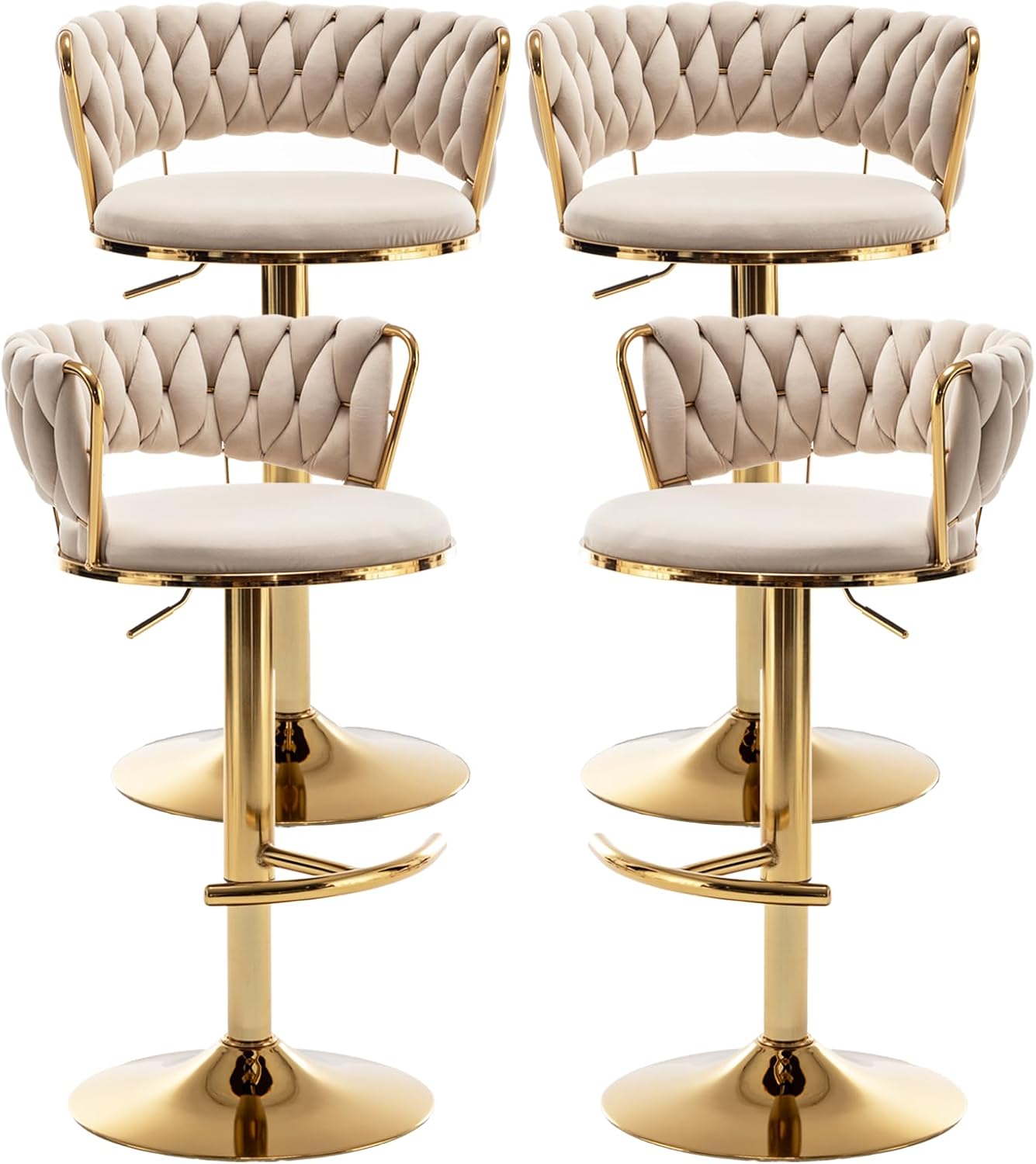 Beige Velvet Bar Stools Set of - Commercial Kitchen Set review and price