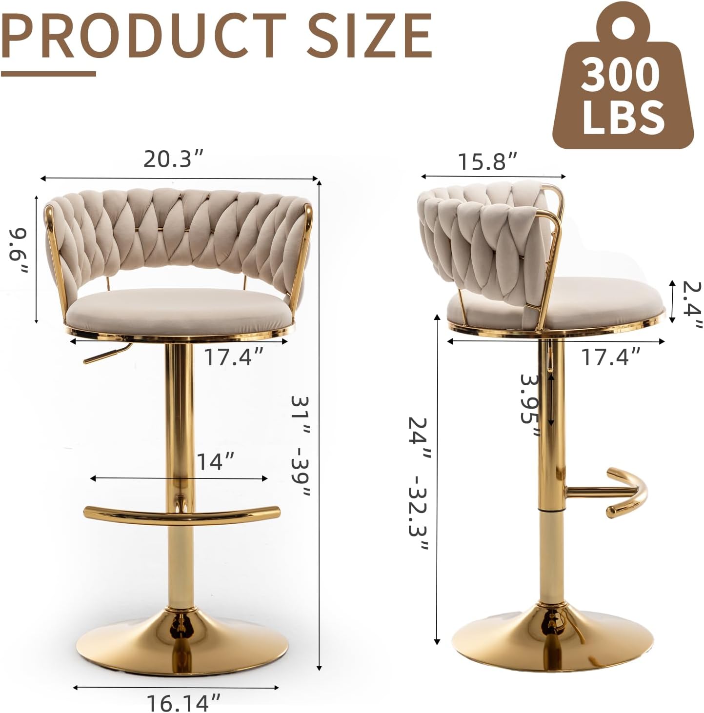 Beige Velvet Bar Stools Set of - Commercial Kitchen Set review and price