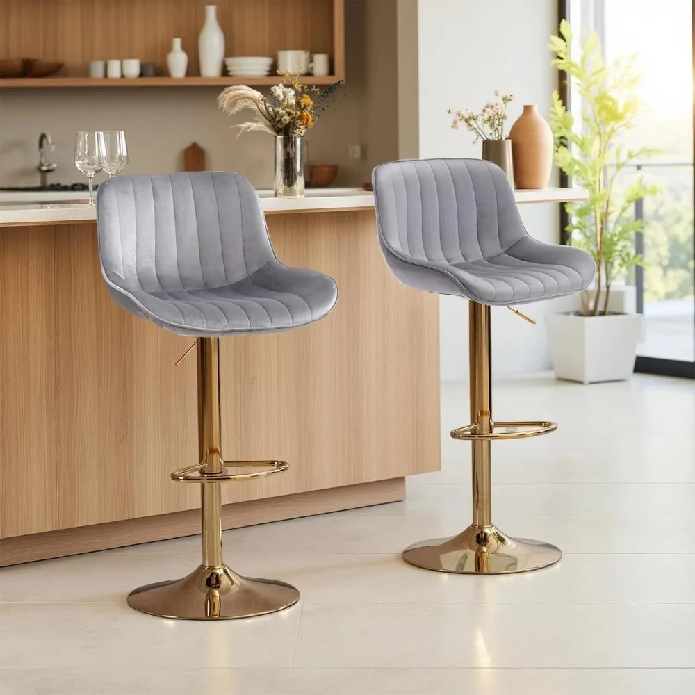 Modern Gold Velvet Bar Stools  - Commercial Kitchen Set review and price
