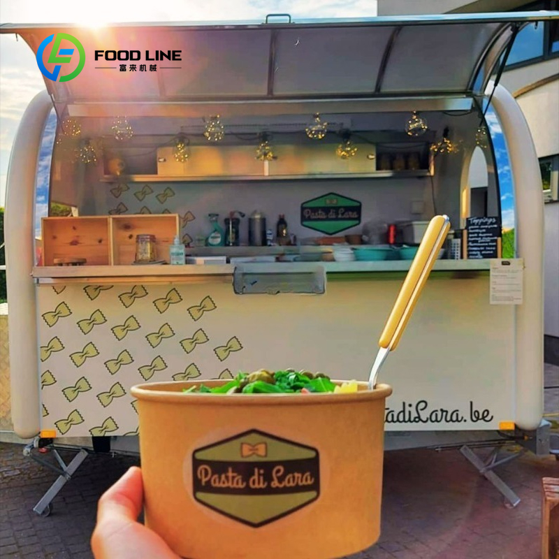 Customized Round Food Trailer  - Commercial Kitchen Windows review and price