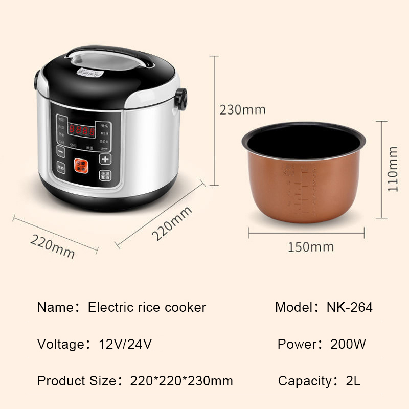 12V 24V Mini Rice Cooker Car T - Soup Kettle Warmer review and price
