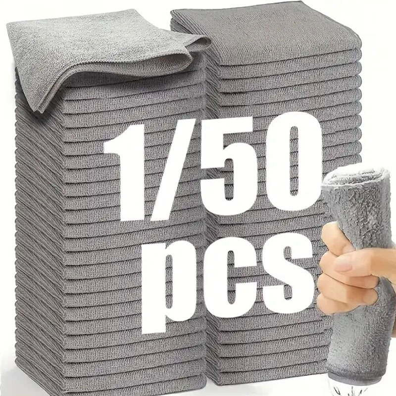 1/50pcs Microfiber Cleaning Cl - Commercial Kitchen Towels review and price