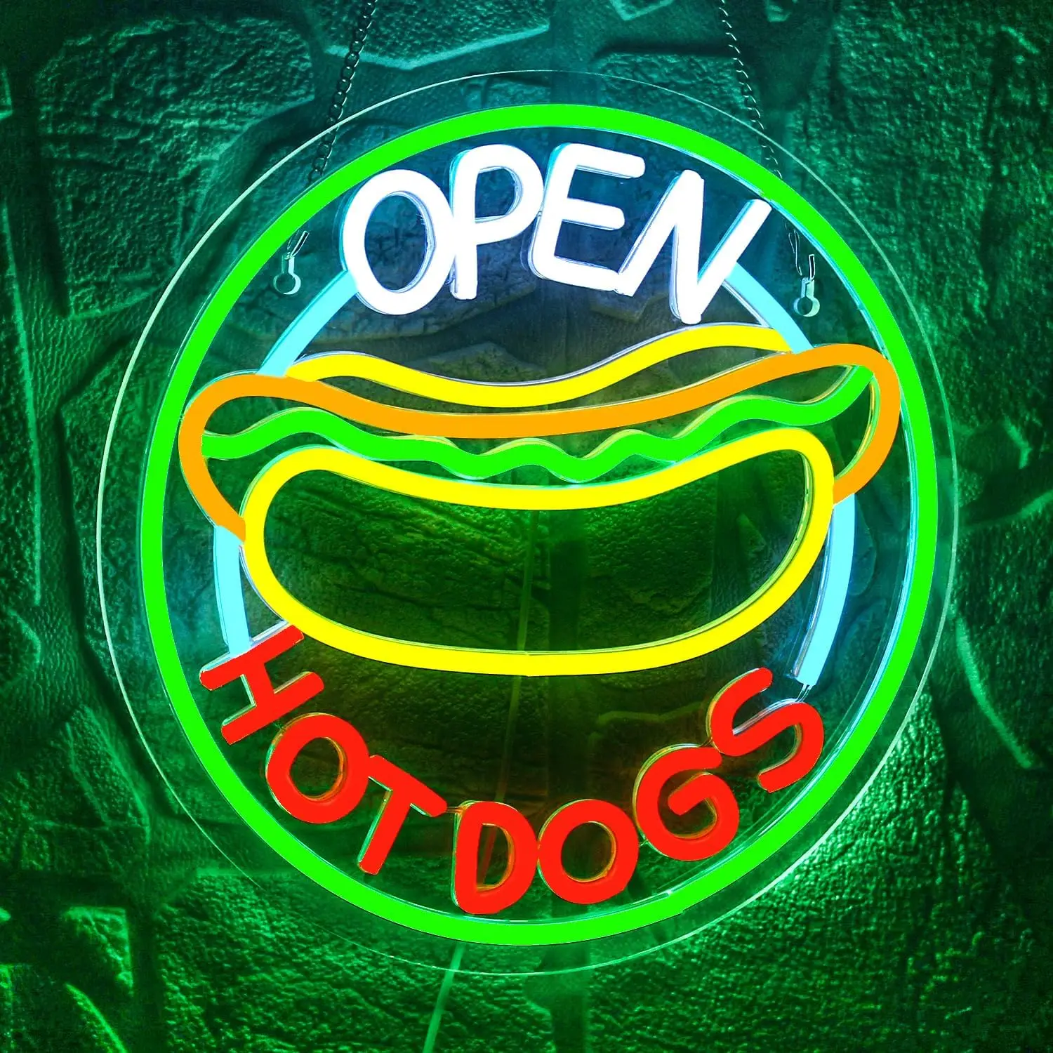Hot Dog Open LED Neon Sign for - Commercial Kitchen Windows review and price