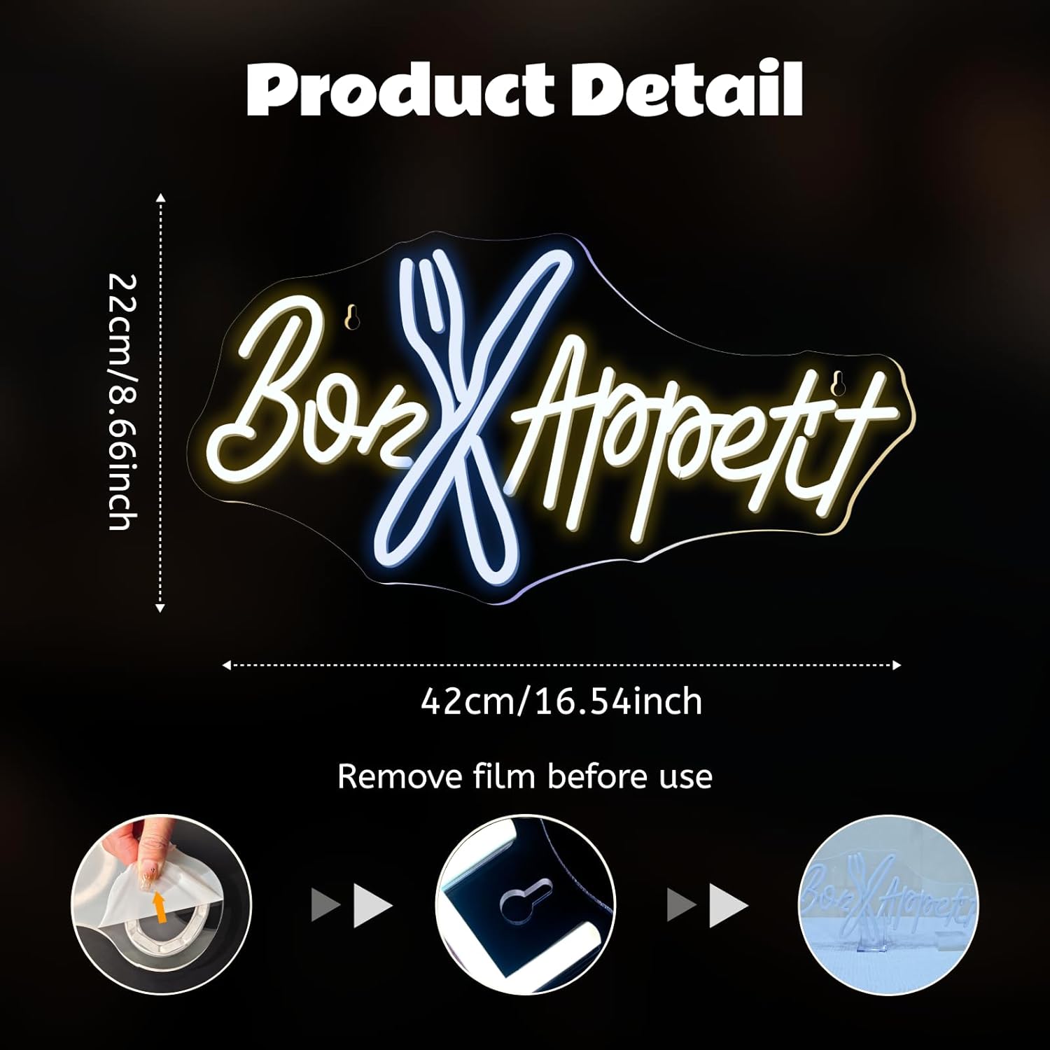 Bon Appétit Neon Sign Good App - Commercial Kitchen Ideas review and price
