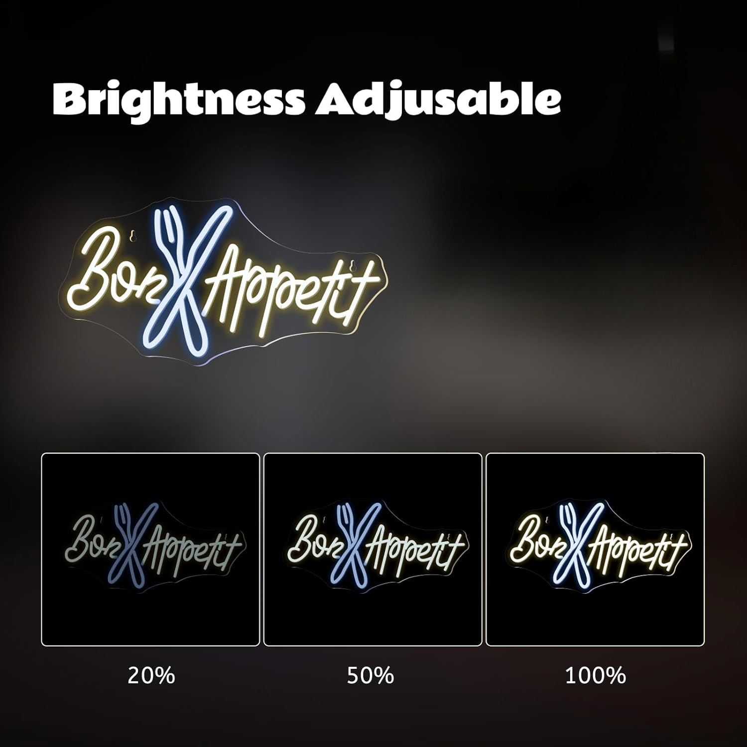 Bon Appétit Neon Sign Good App - Commercial Kitchen Ideas review and price
