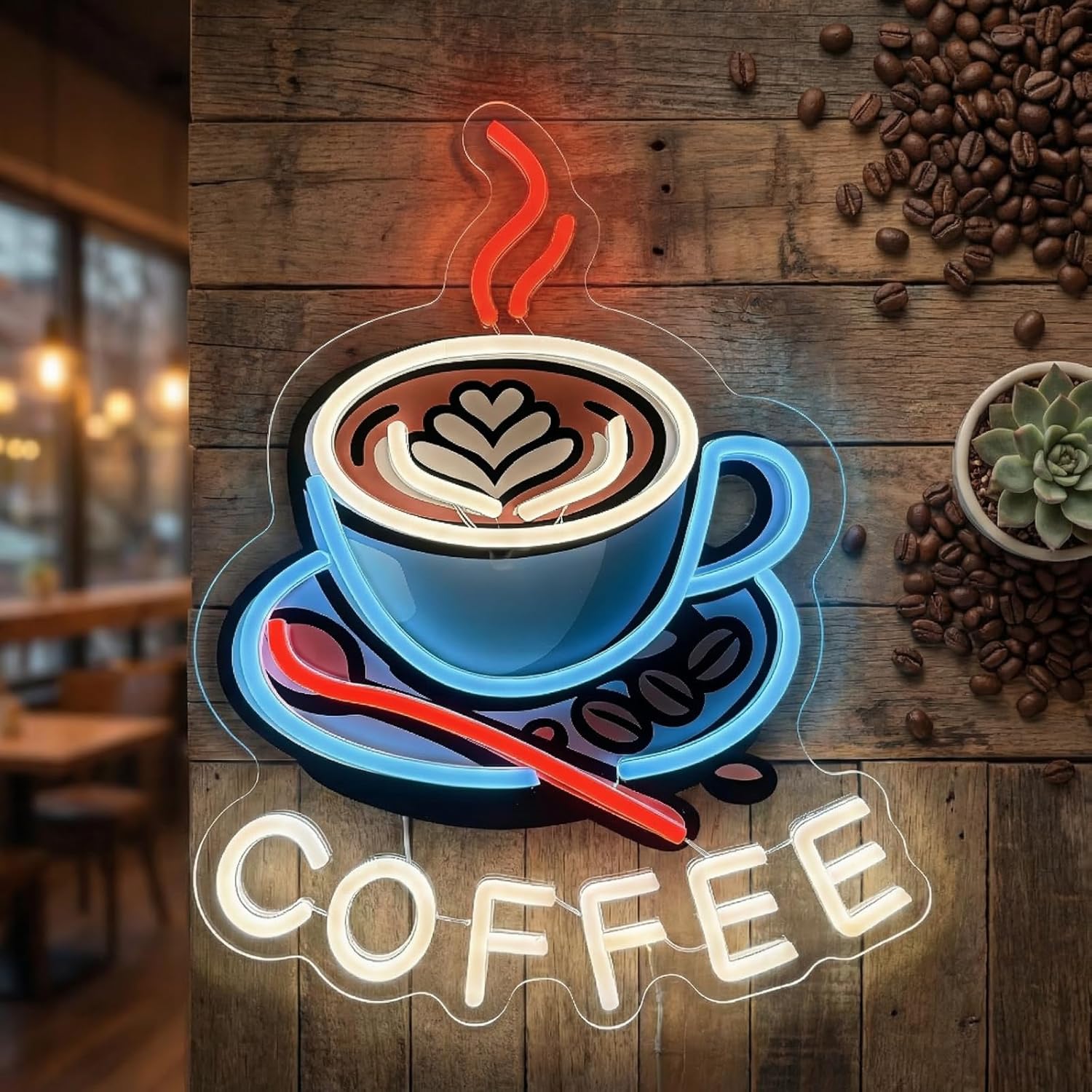 Coffee Neon Sign USB Powered L - Commercial Kitchen Windows review and price