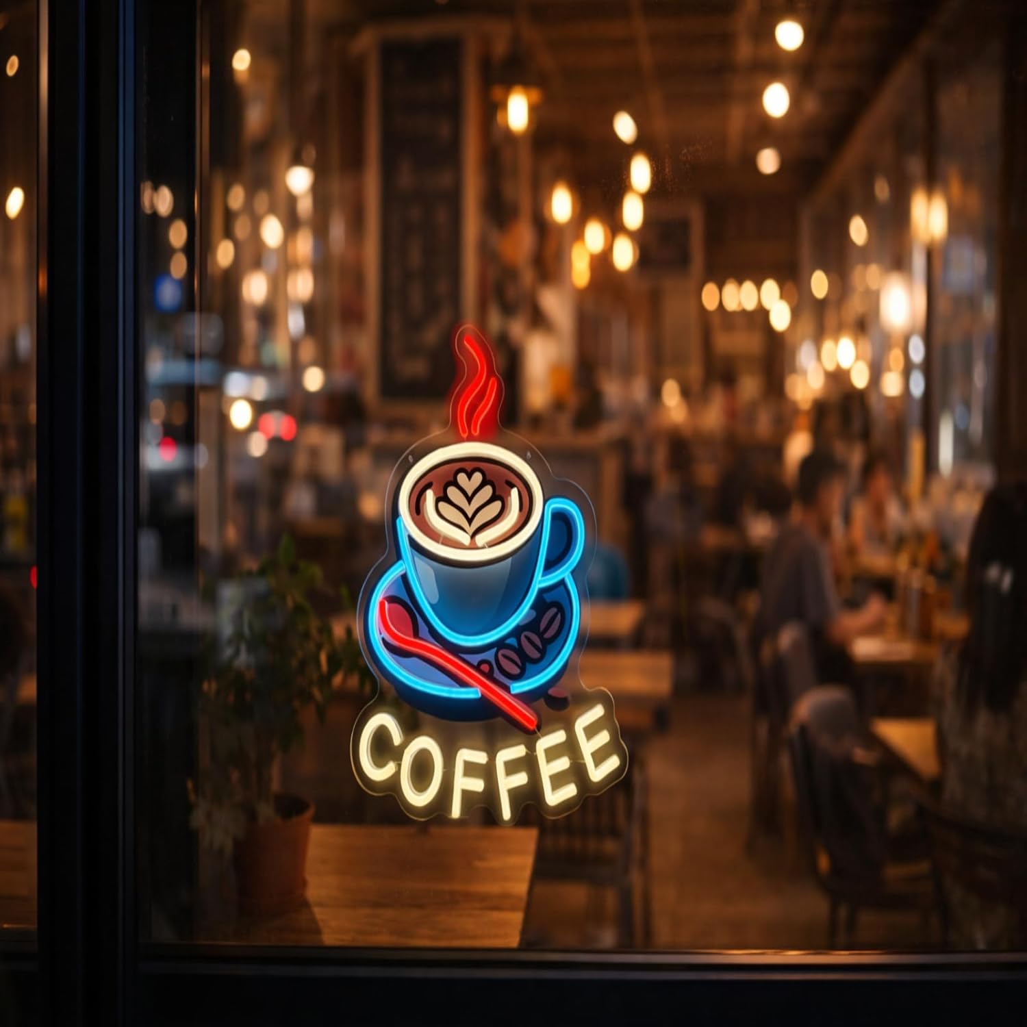 Coffee Neon Sign USB Powered L - Commercial Kitchen Windows review and price