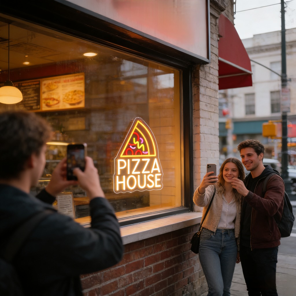 Pizza House Neon Sign USB Dimm - Commercial Kitchen Windows review and price