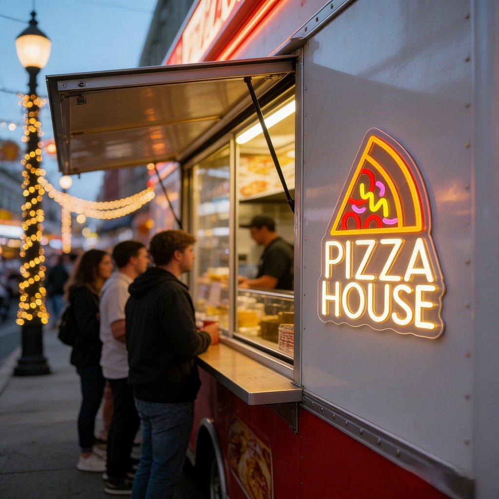 Pizza House Neon Sign USB Dimm - Commercial Kitchen Windows review and price